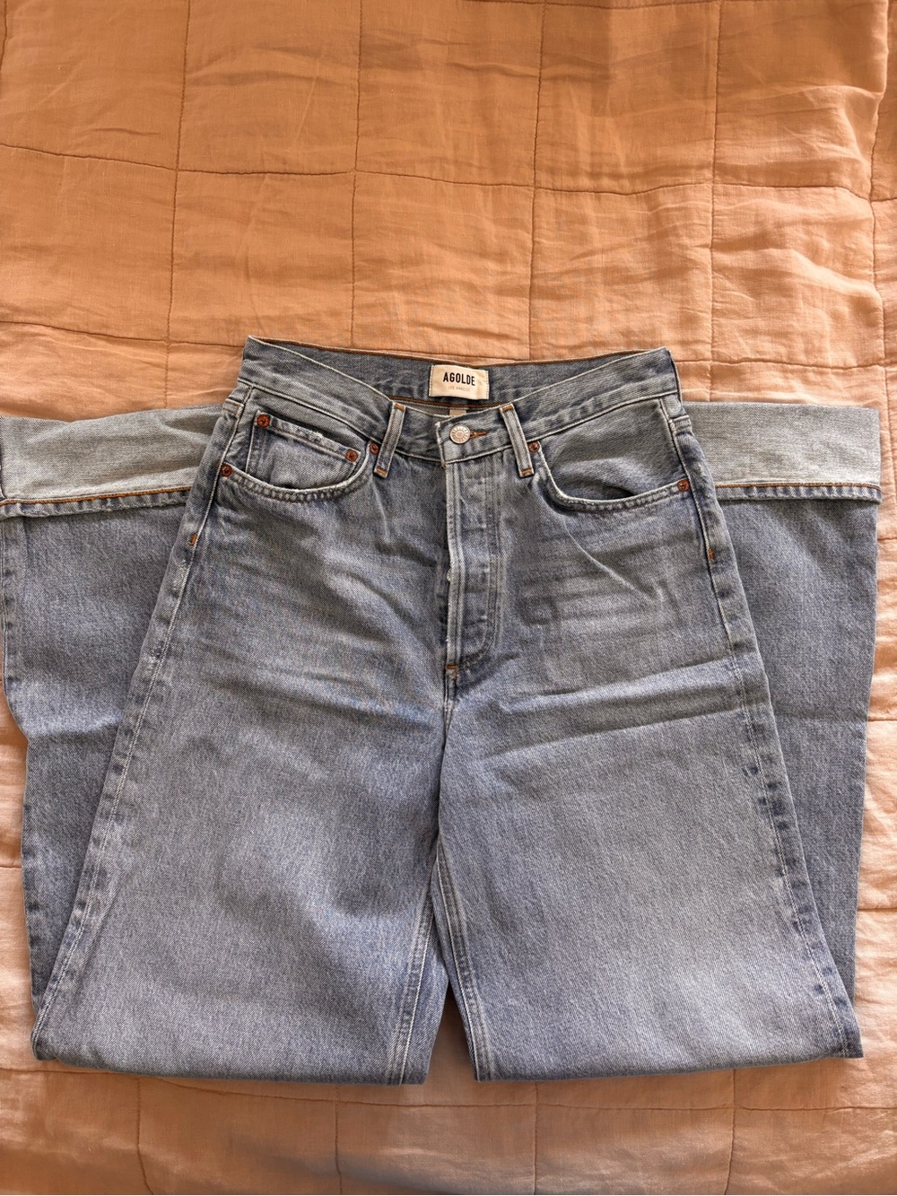 Agolde Dame High Rise Wide Leg Jeans in Showdown - Picture 3 of 5